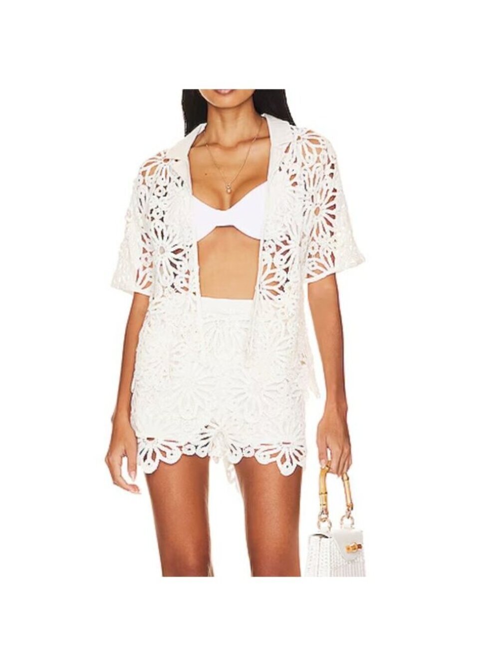NWT Steve Madden Carolyn Jacket Optic White Size M Cut Out
